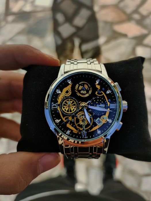 Relógio Masculino em Aço Inoxidável (NOVO em Caixa)