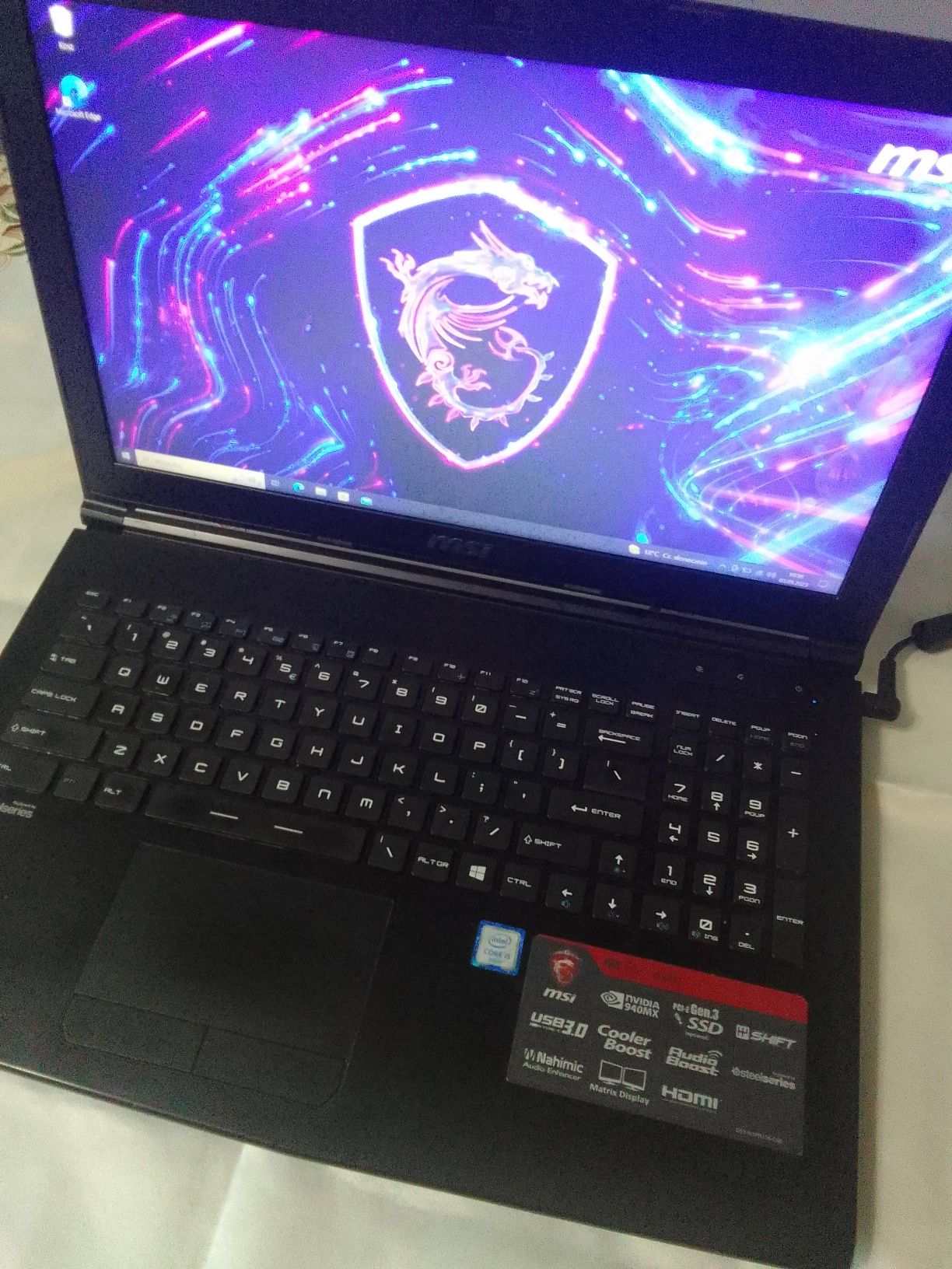 MSI GL62 gamingowy, i5 ,8GB RAM, SSD i HDD, GeForce