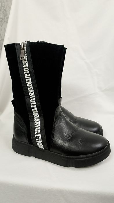 Шкіряні зимові ботінки