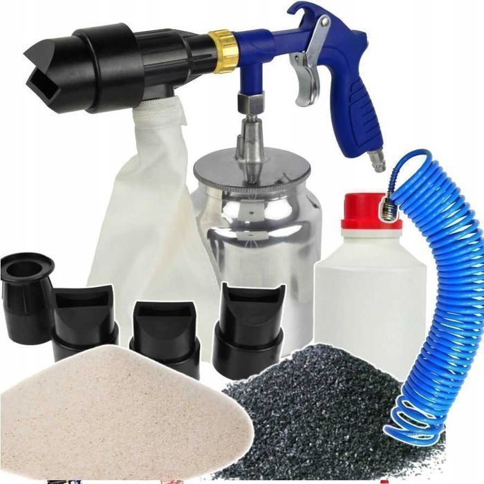 Пістолет піскоструминний (металевий бак 1000мл) Geko G01196 пескоcтруй