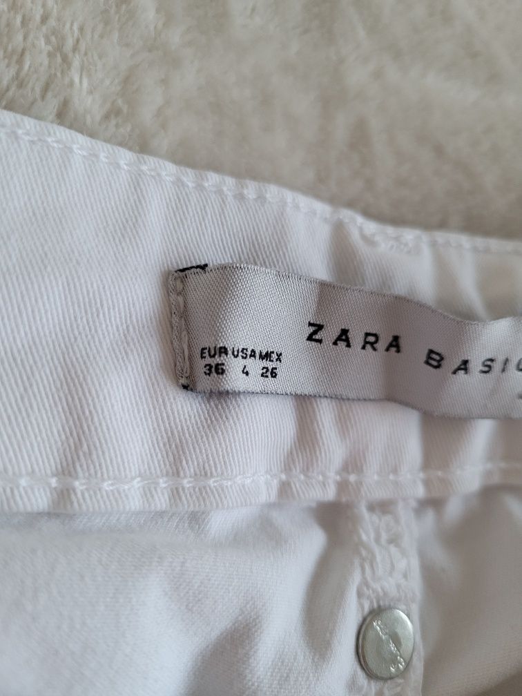 Spodnie / jeansy białe ZARA r. 36