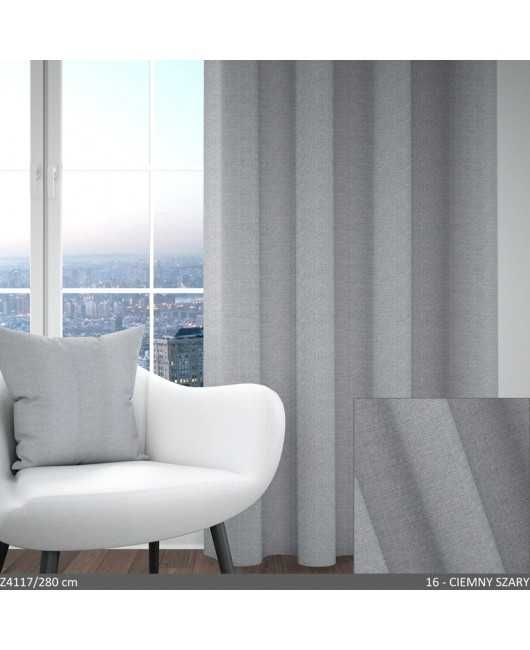 Piekne szare zaslony home&you 220 79 listwa szyna szary