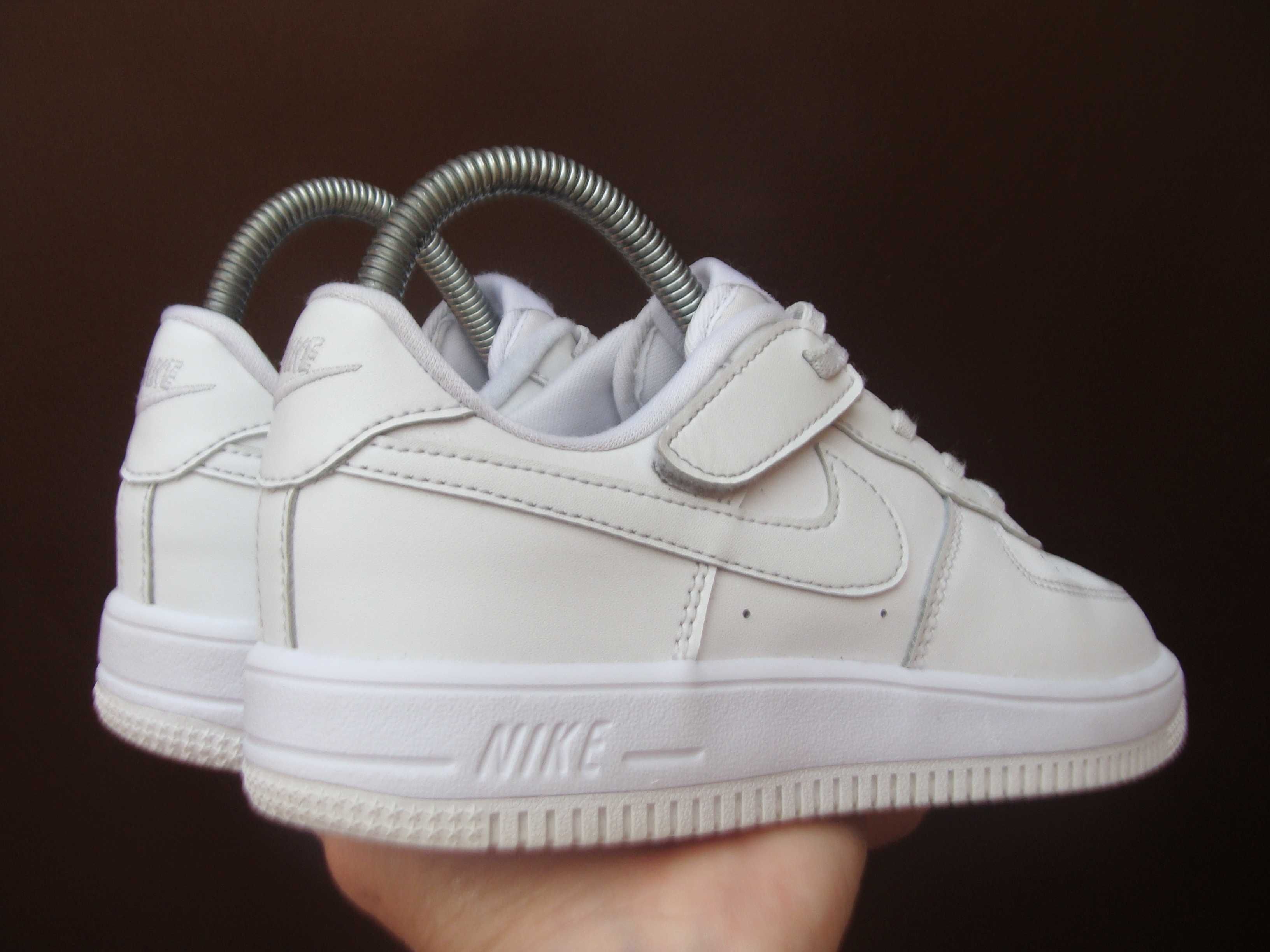 35/22 см Nike air force 1 кроссовки белые кожаные 2024 год