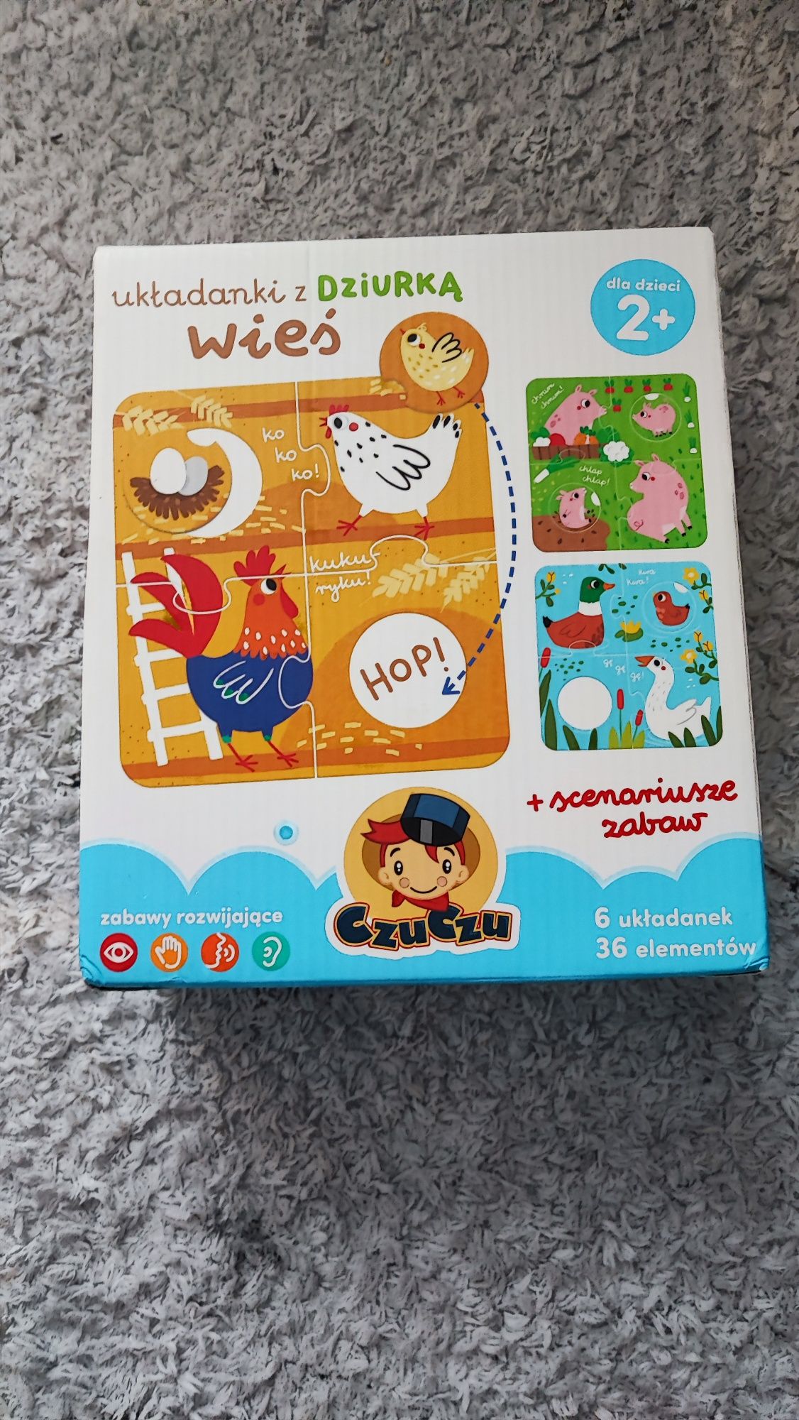 Puzzle z dziurką CzuCzu Wieś 2+