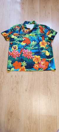 Koszula w kwiaty, hawajska, hipisowska,vintage,flower power. Rozmiar L