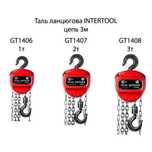 Таль ланцюгова 1 т цепь 3м INTERTOOL GT1406 таль цепная лебедка 2т 3т