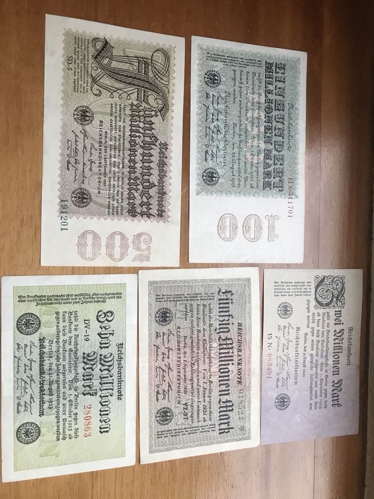 Notas alemanha 1923 / 1 yuan (china)
