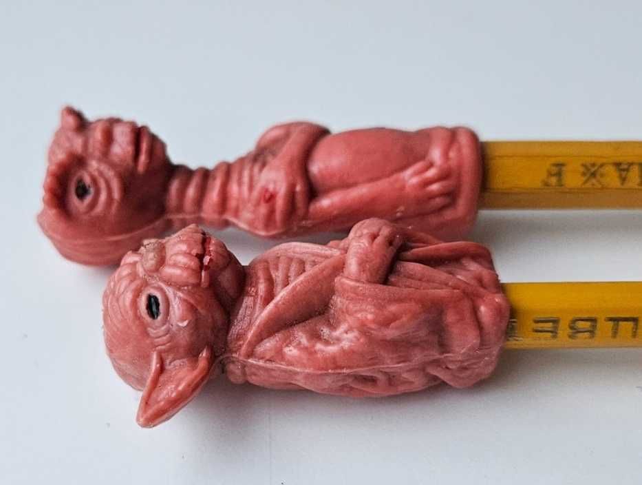Figurki PRL Star wars Yoda i E.T. bootleg nakładki na ołówek