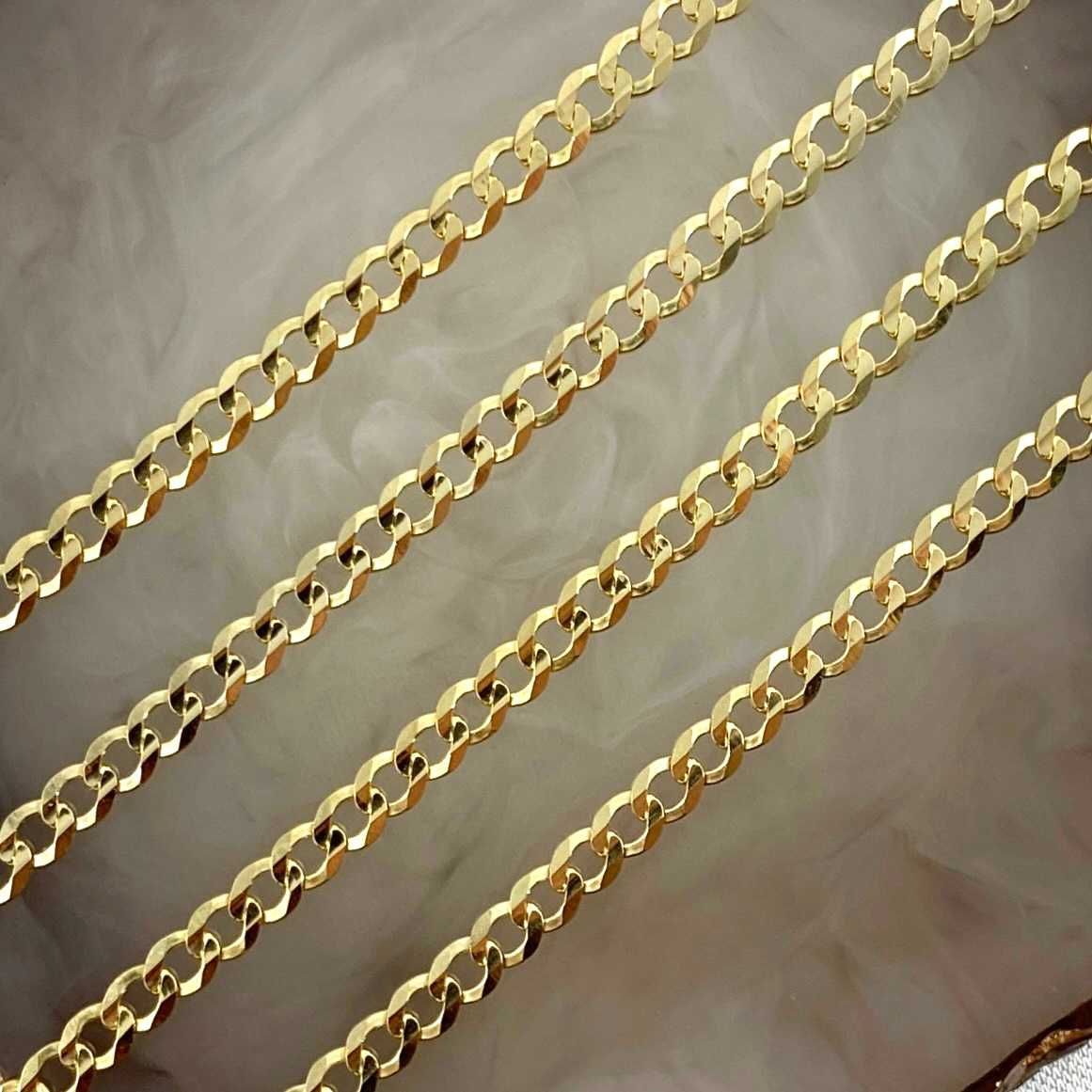 ZŁOTY łańcuszek splot PANCERKA "pełna" 3,5mm PR. 585 (14K) dł. 55 cm