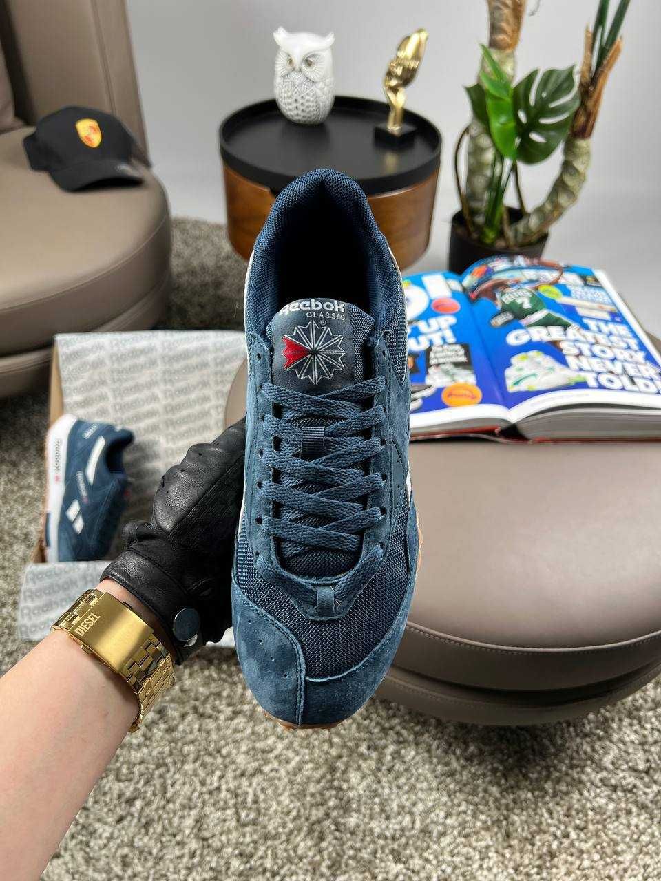Чоловічі кросівки рібок Reebok Classic LX2200 Navy White [41-46]