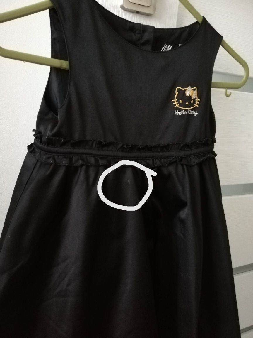 Sukienka czarna dla dziewczynki 110 Hello Kitty Halloween