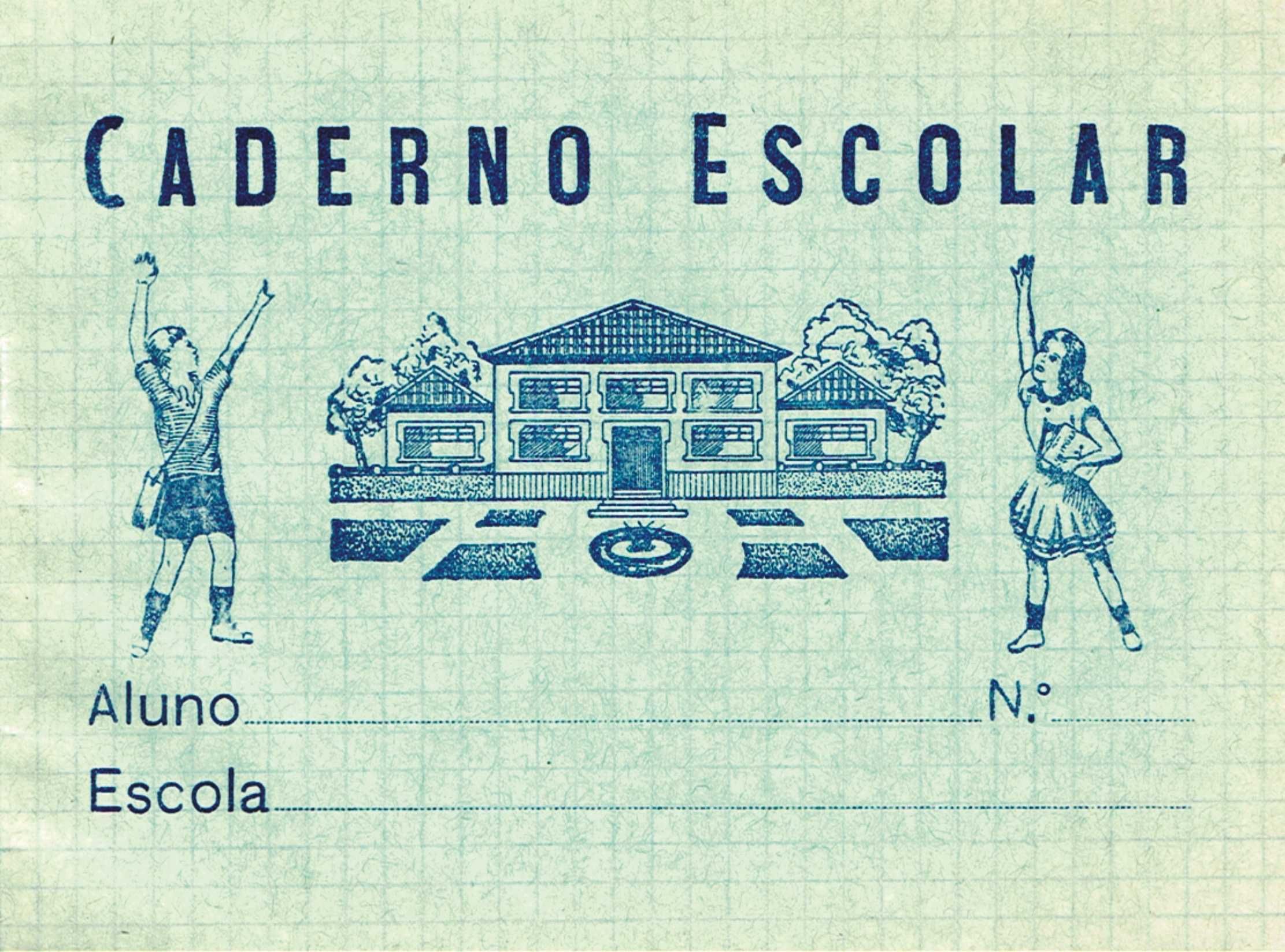 Caderno escolar antigo - anos 50