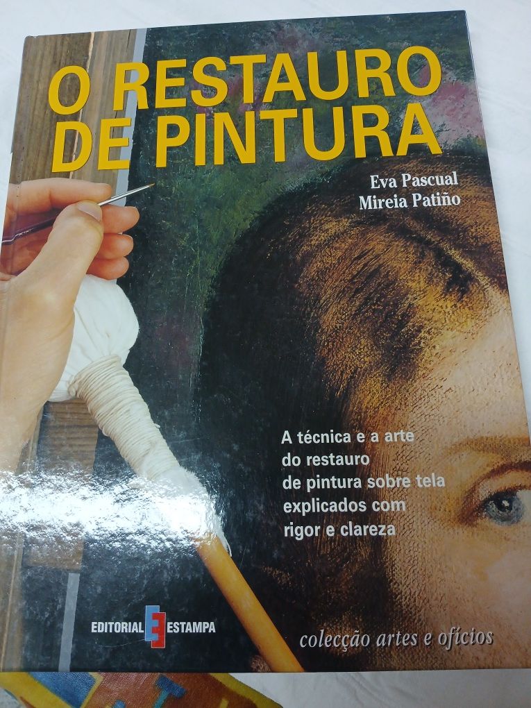3 livros de pintura tromp l'oeil e conservacao e restauro