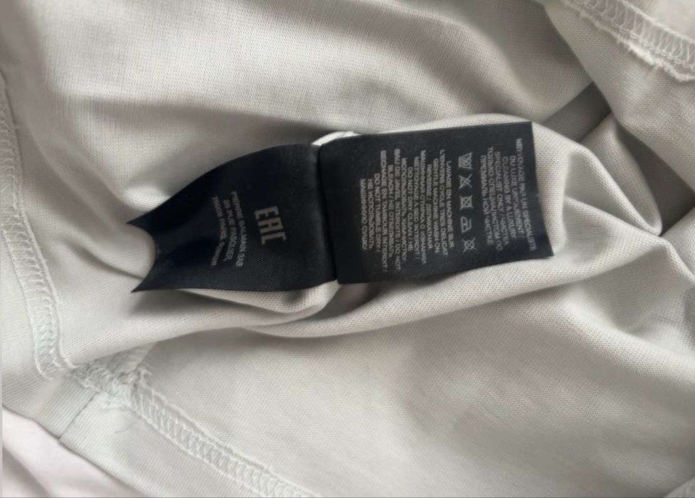 T-shirt balmain rozmiar xs model oversize gruba bawelna 400g mietowy