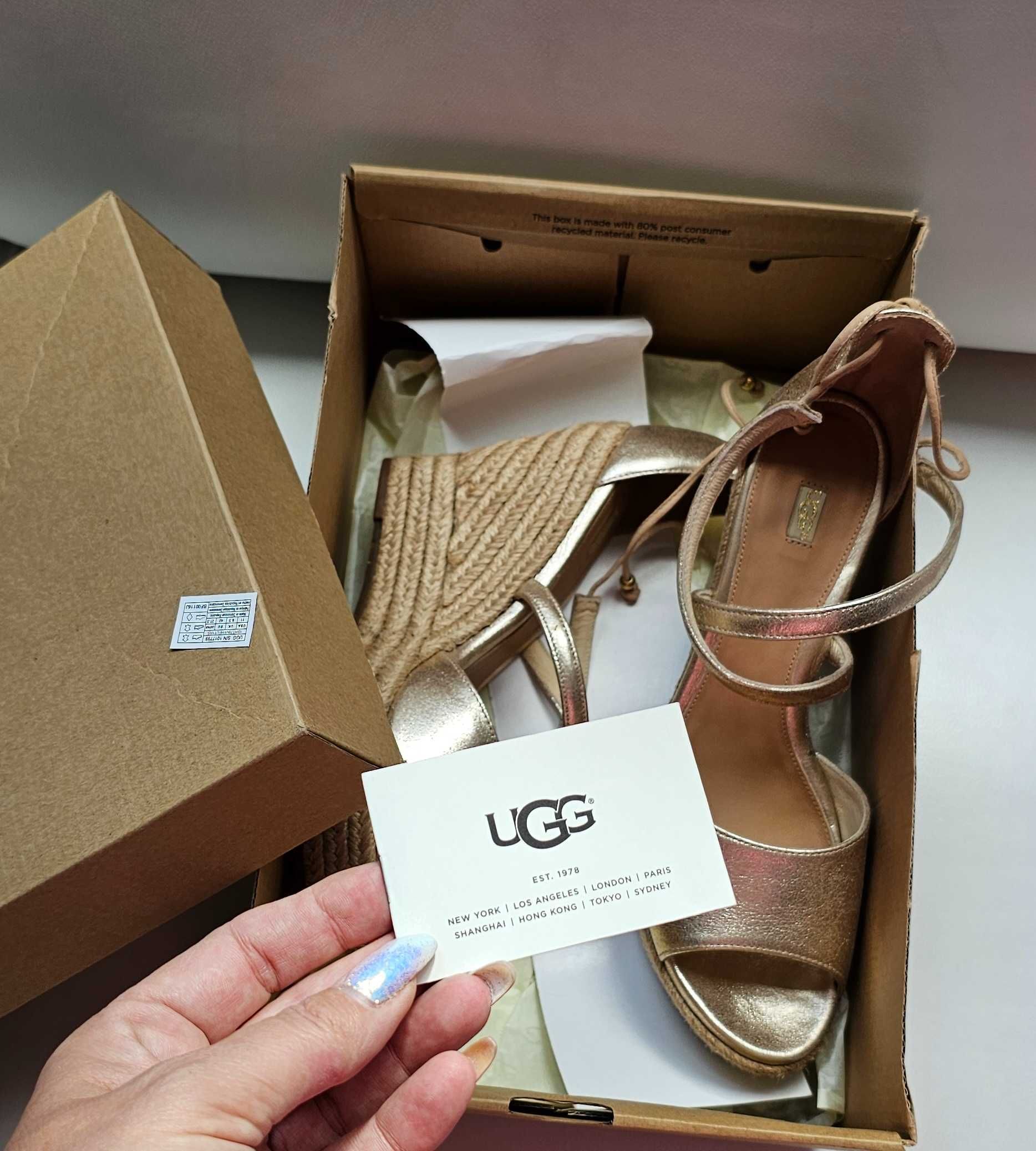 UGG australia  koturny espadryle Złote roz 42