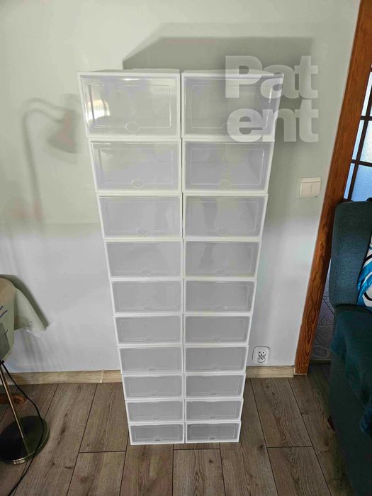 Pudełka 20 sztuk modułowe organizery białe do przechowywania zestaw