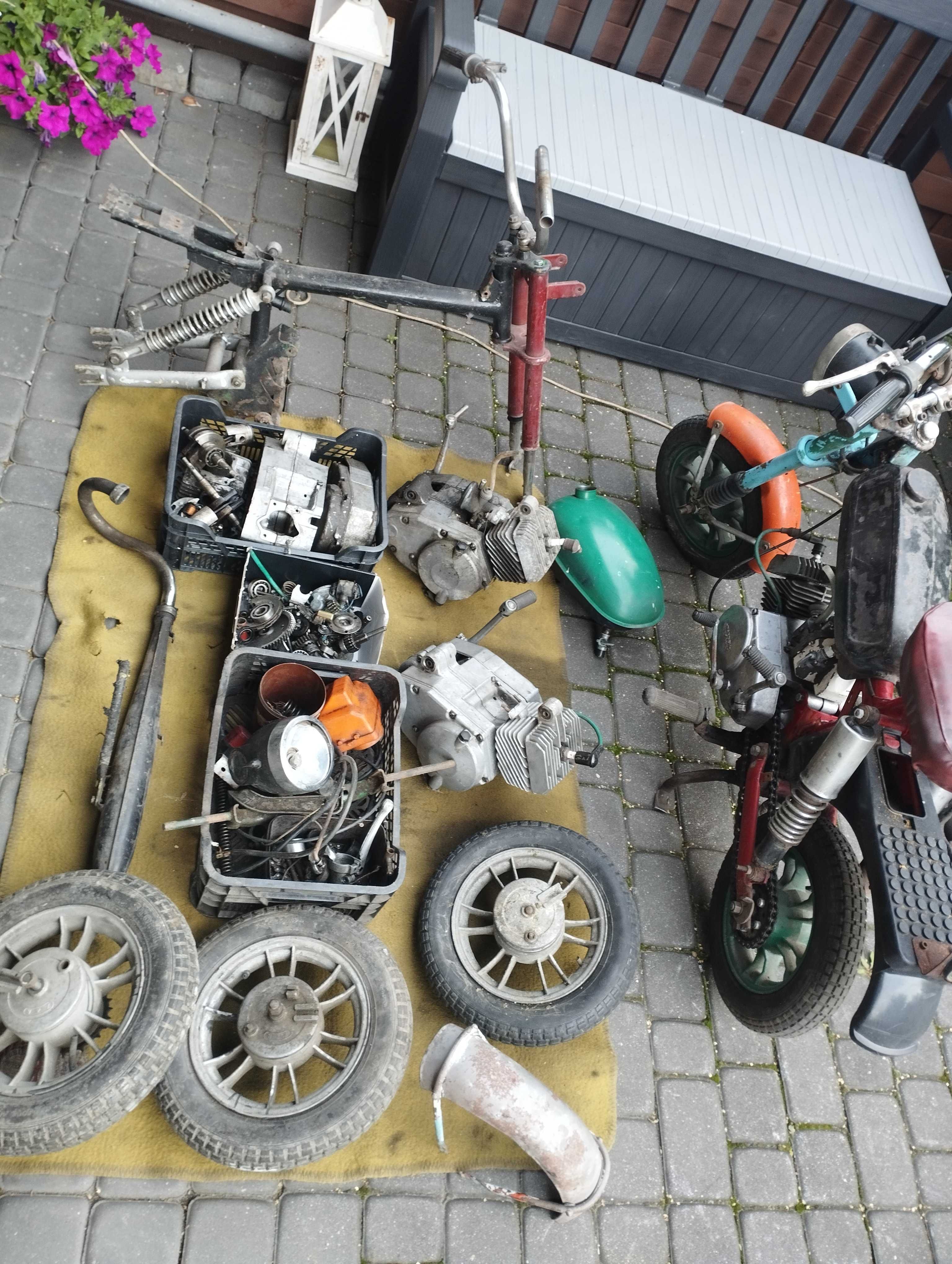 Motorynka części silniki ramy koła całość romet pony