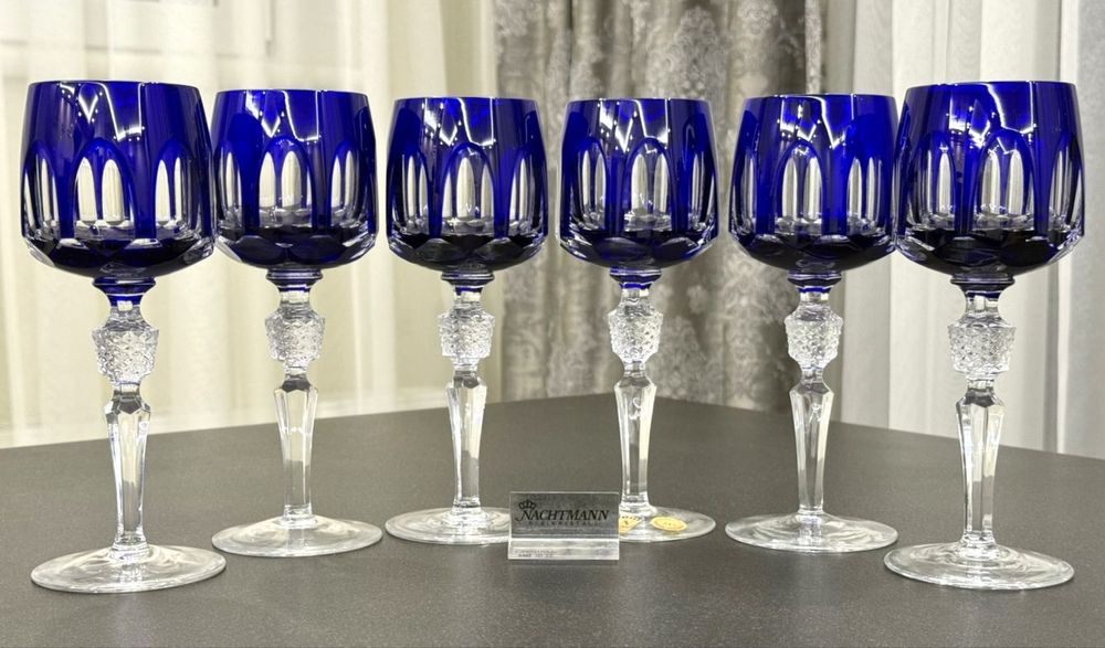 Хрустальные фужеры для вина Nachtmann серия Antika GDR Германия