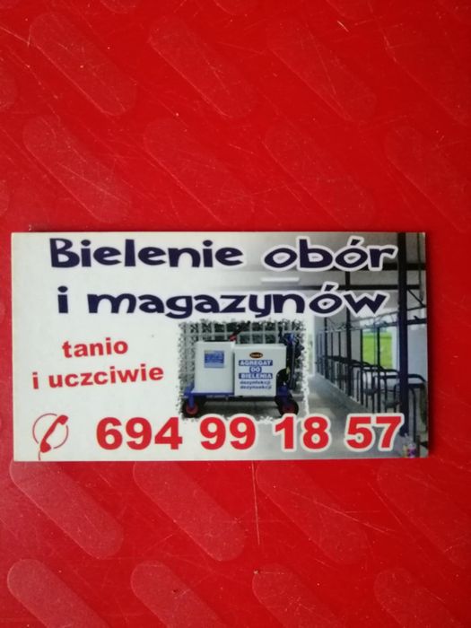 Mycie i bielenie obór i magazynów