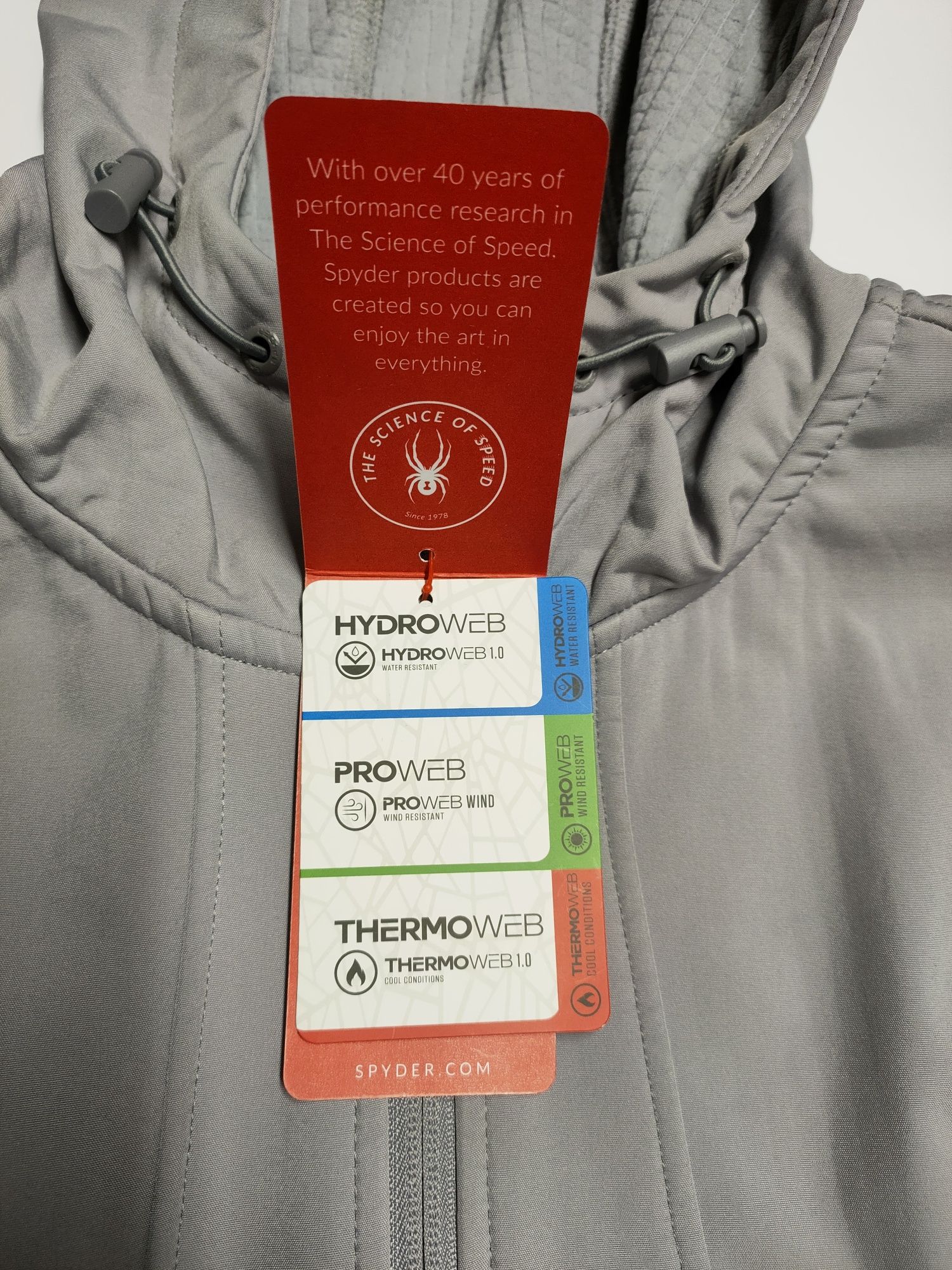 Kurtka Spyder Softshell damska szara długa r. XL