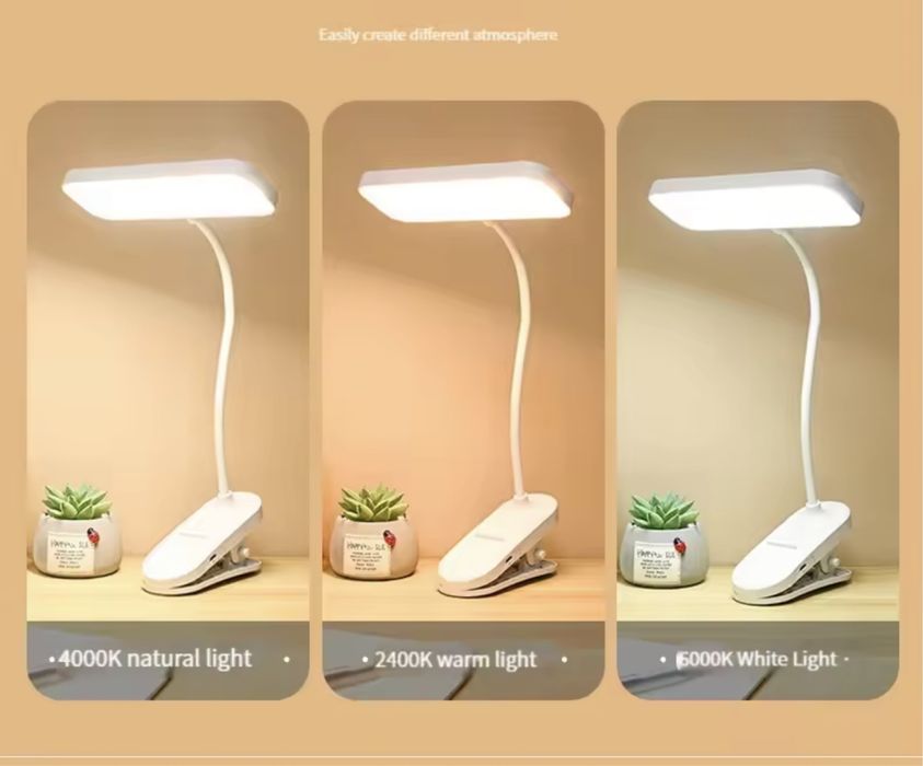 Лампа на прищепке Li-ion 4000 mAh 16 LED ISB