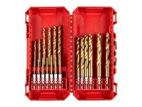Набір свердл по металу Milwaukee RedHEX HSS-G TiN, 19 шт