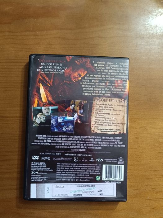 DVD do filme "Halloween" - 2 discos (portes grátis)