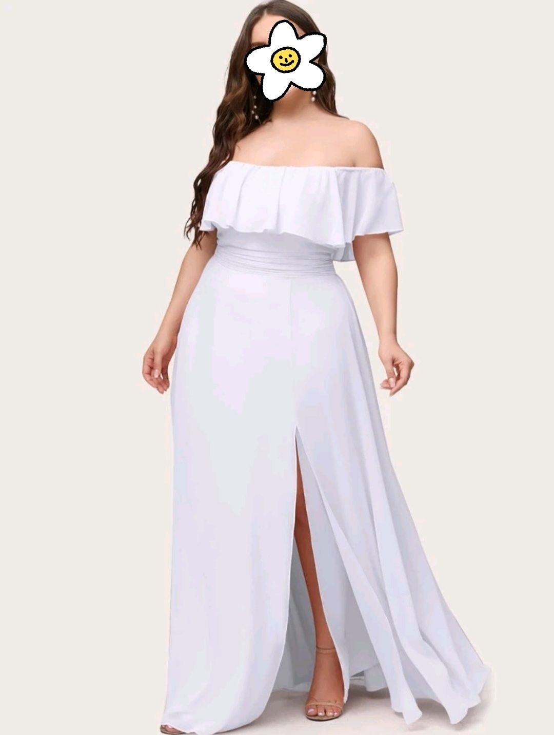 Suknia ślubna Plus Size Boho A empire hiszpanka