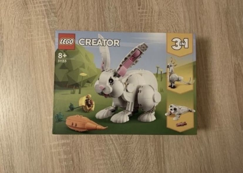 Nowe LEGO CREATOR Biały królik 3w1 31133