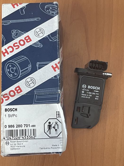 ДМРВ датчик масового розходу повітря  BOSCH О986 280 701