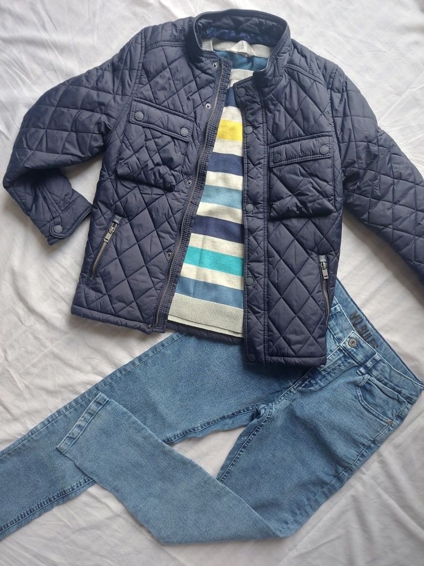 Kurtka 140 Zara, sweter h&m,jeansy