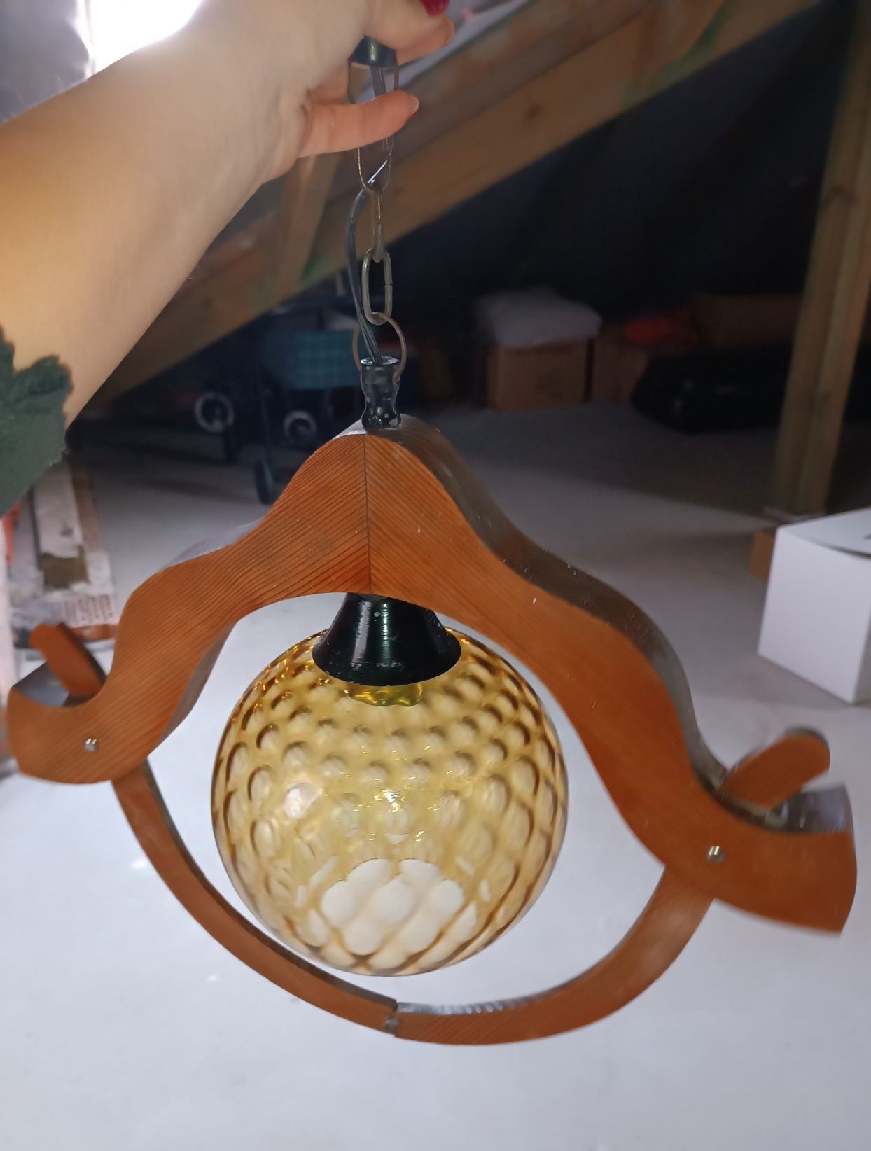 Lampa wisząca prl retro