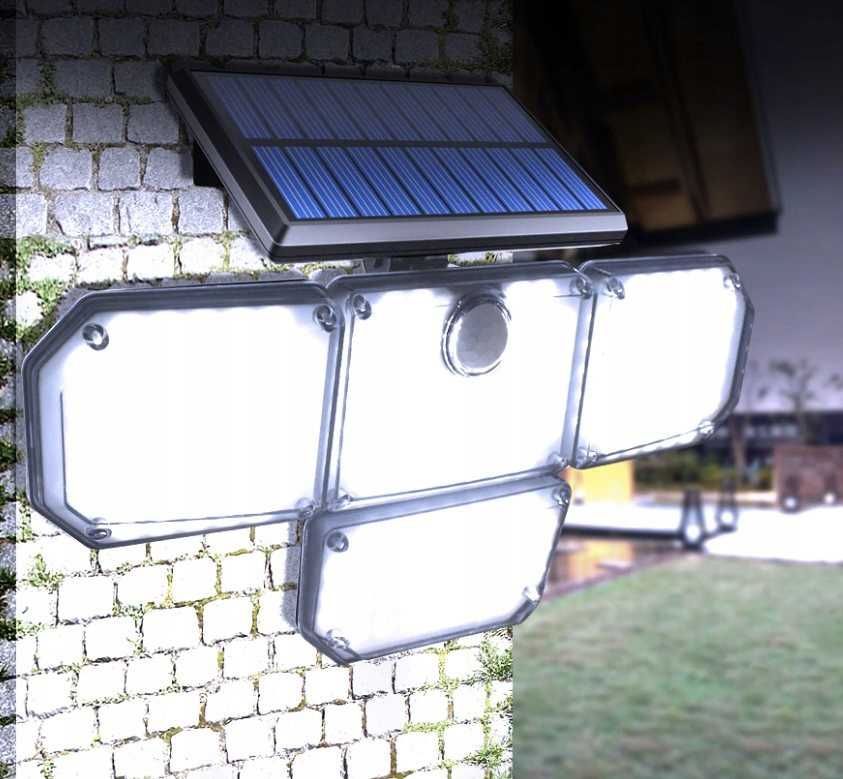 Lampa Solarna LED Czujnik Ruchu Zmierzchu + Pilot
