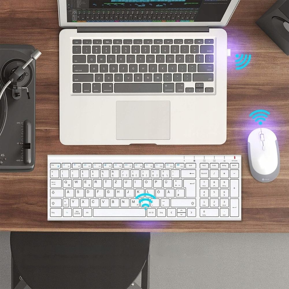 IClever BK10 Klawiatura i mysz bezprzewodowa ergonomiczna QWERTZ