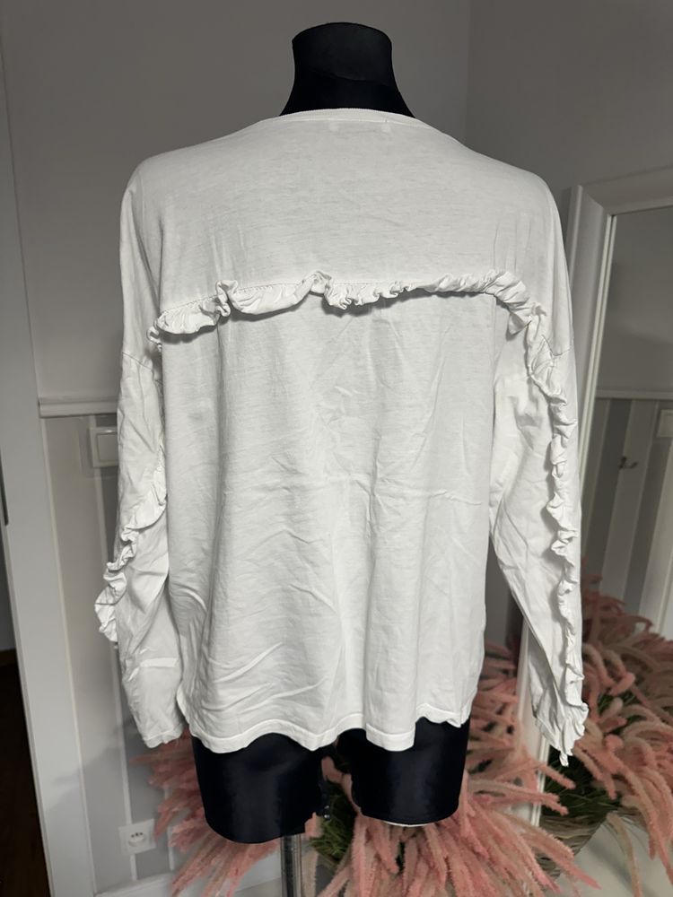 Bawełniana bluzeczka Zara w rozmiarze XL