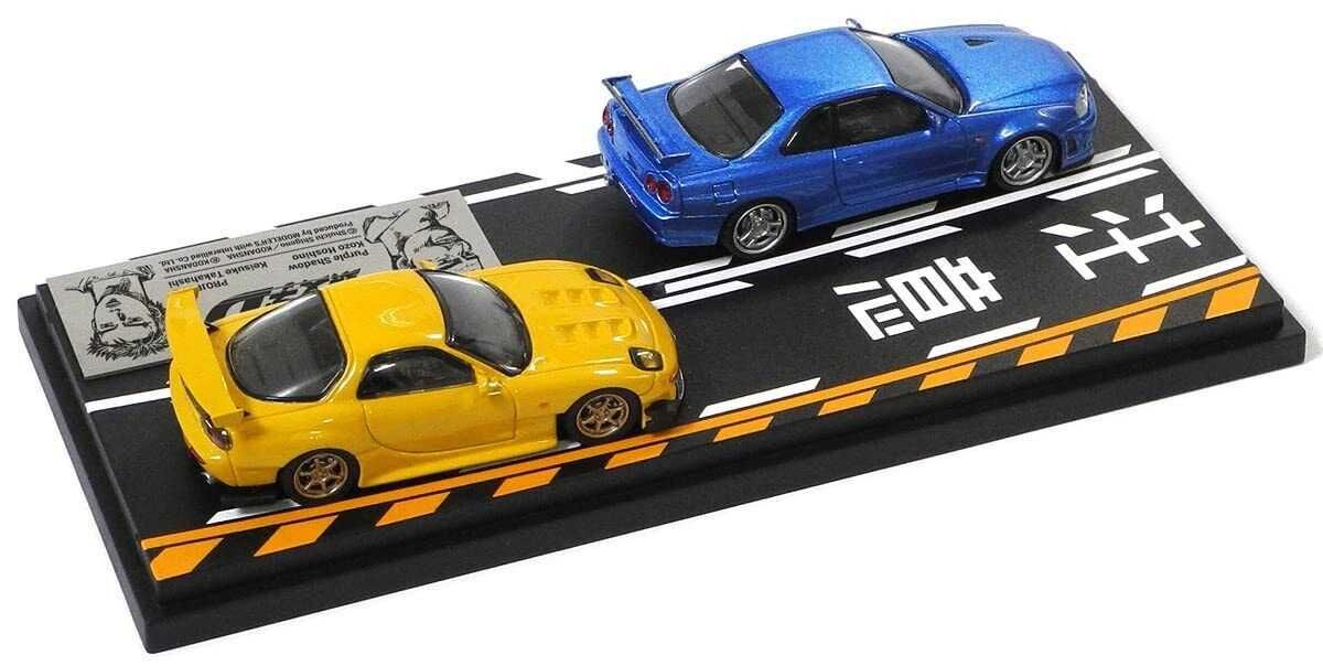 Modelers - Diorama Initial D - Mazda RX-7 & Nissan Skyline GT-R R34