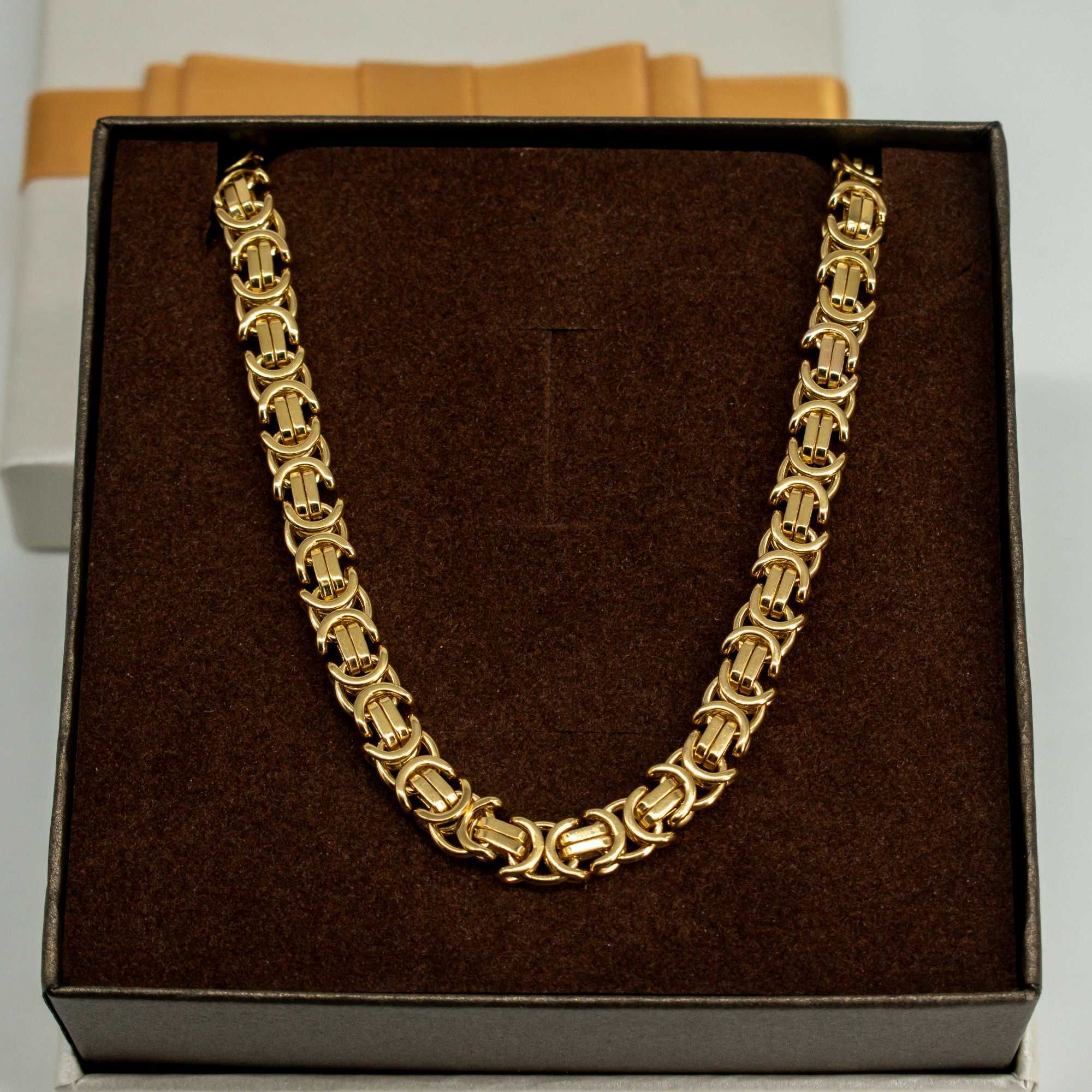 Złoty łańcuszek 585 49,35gram 55cm Bizantyjski PEŁNY pod zamówienie