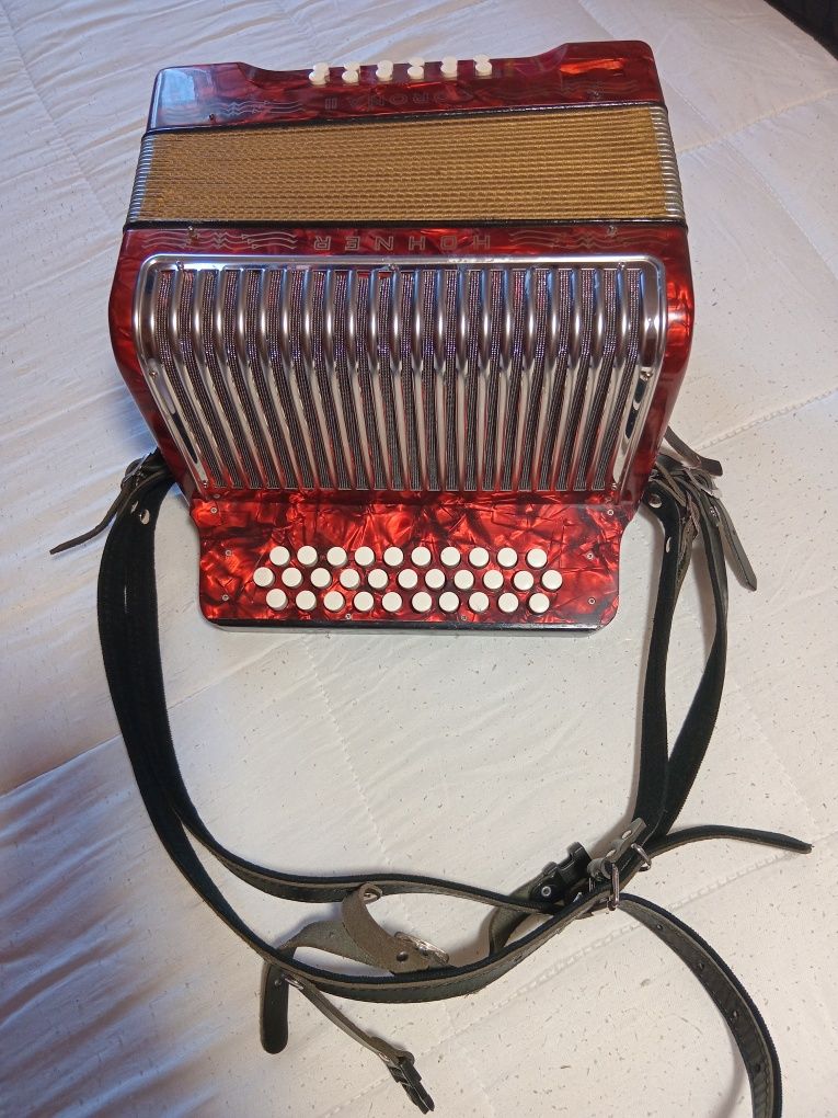 Concertina Hohner em sol do fa