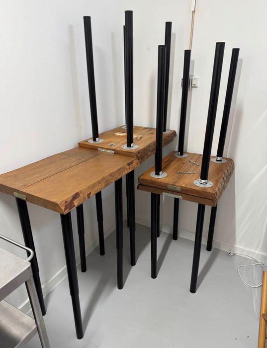 5 mesas ajustáveis para café/restaurante