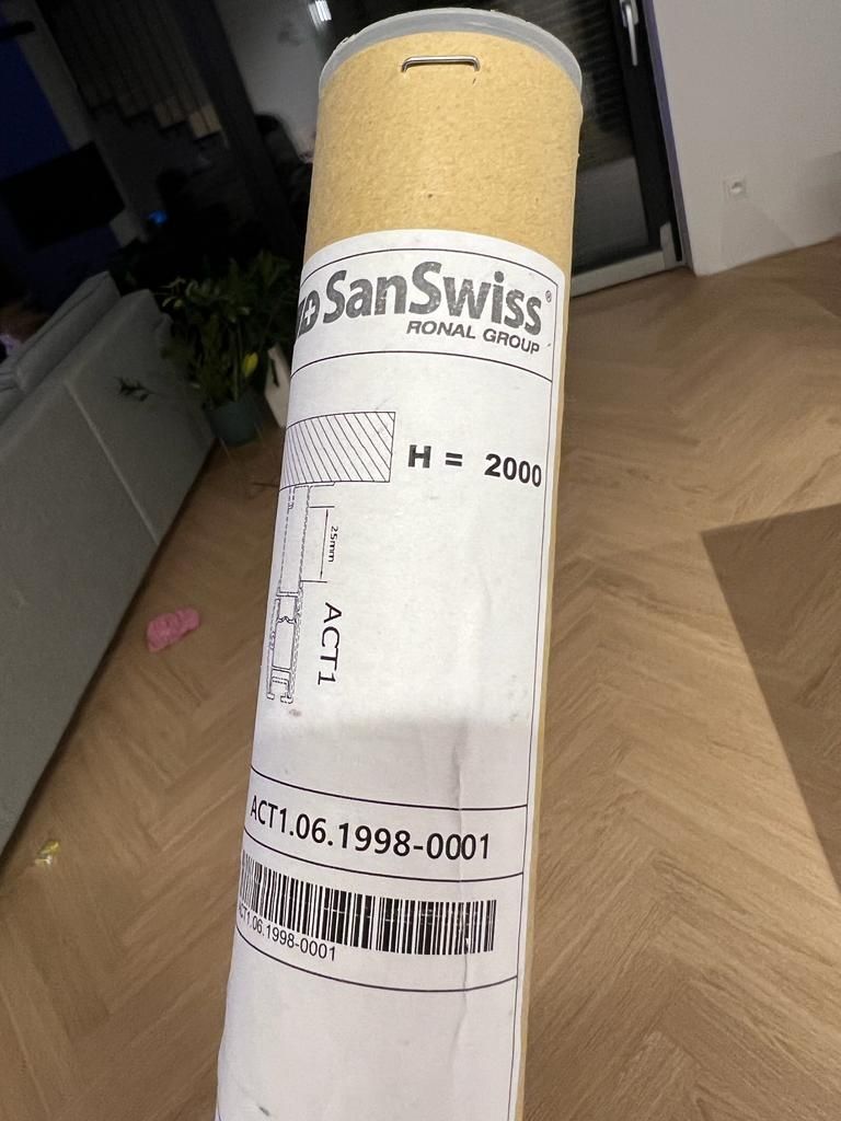 SanSwiss Annea/Solino Profil poszerzający o 25 mm czarny mat