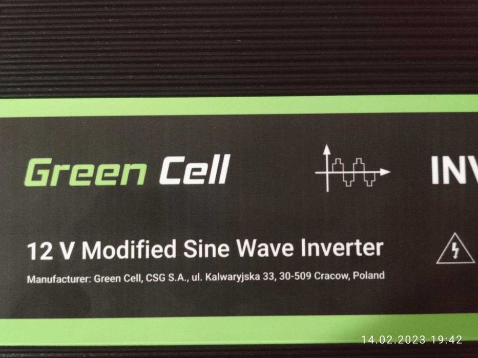 Автомобильный инвертор Green Cell 12V do 230V 3000W/6000W