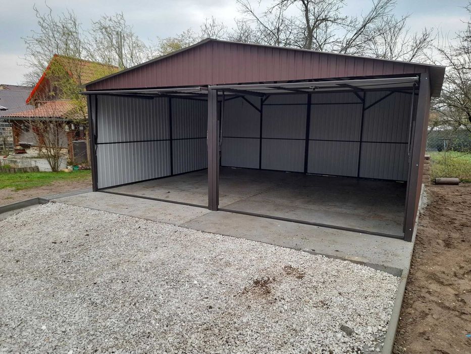 Garaż Blaszany Dwustanowiskowy 6x5  Blaszak Magazyn Tanio Raty Wiaty
