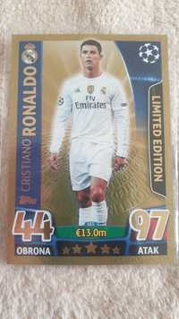 Topps match attax trading cards Cristiano Ronaldo gold limited edition