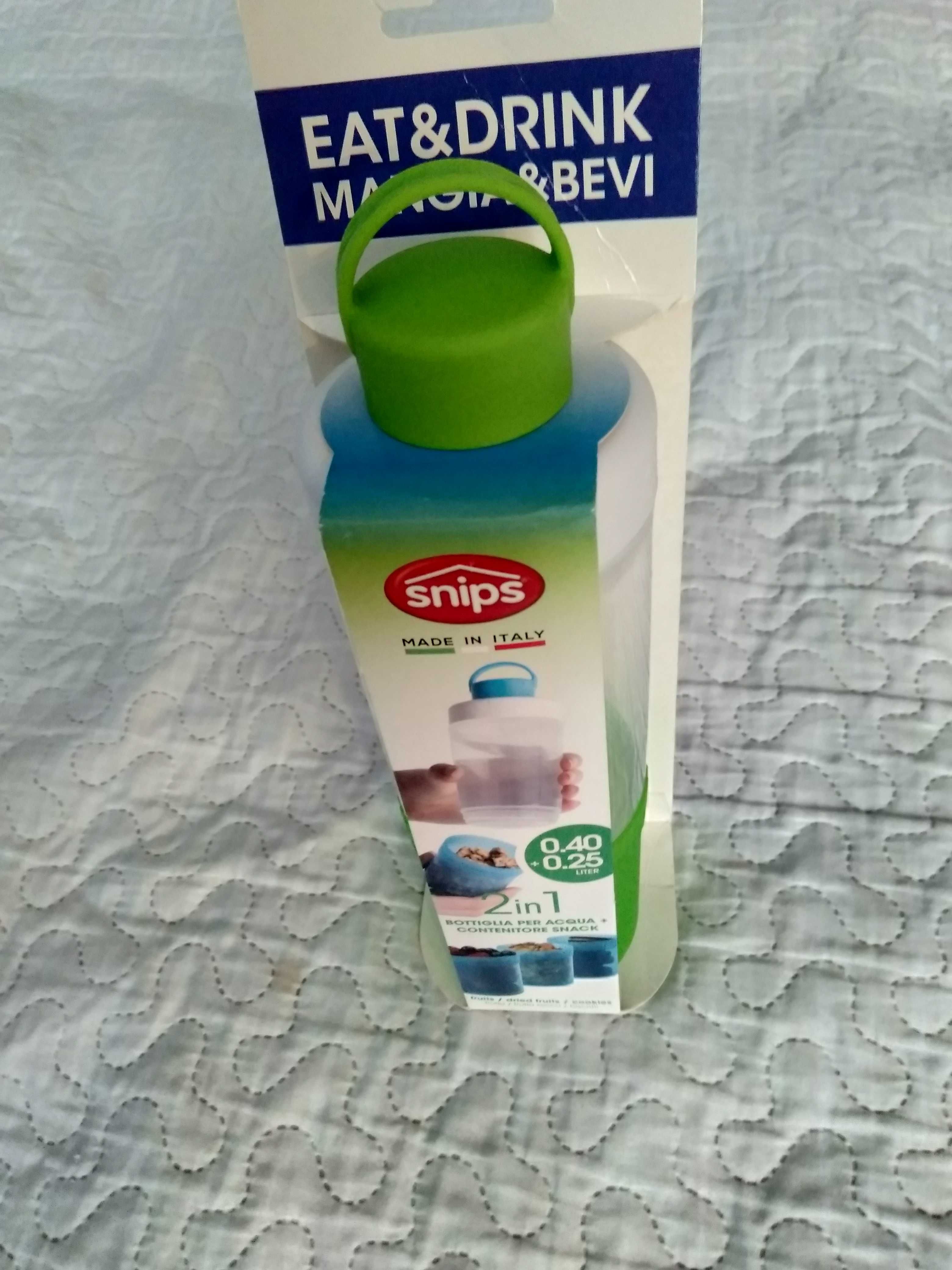 Butelka na wodę z pojemnikiem na przekąski SNIPS, 2w1