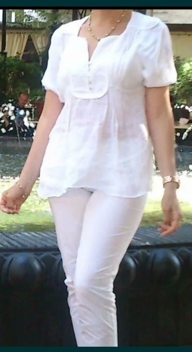 Блузка кофта лен