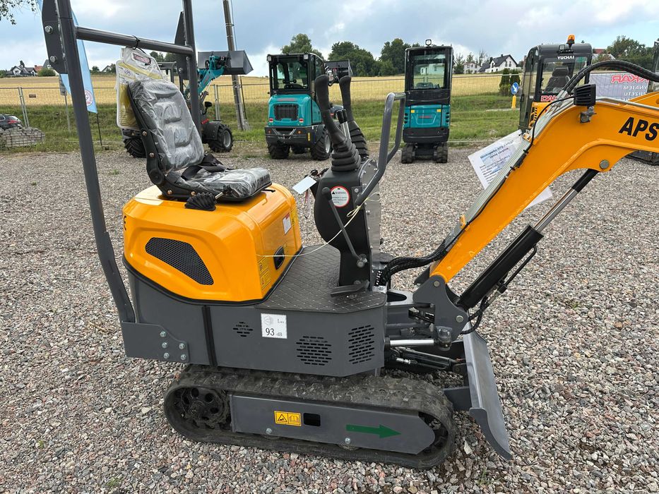 Minikoparka APS KME 10 Skrętne Ramię Łyżki NOWA DOSTAWA 2025r. NOWA