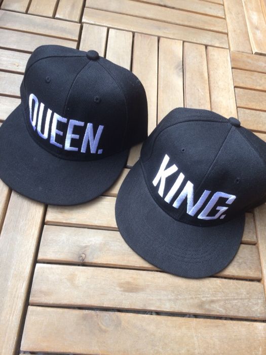 2 szt. Nowe!! Czapki full cap King Queen