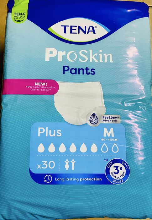 Pieluchomajtki Tena proskin Plus M 4*30 sztuk