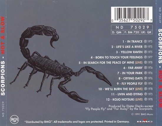 Scorpions. Hot & Slow: The Best Of The Ballads. Stereo AAD. Germany