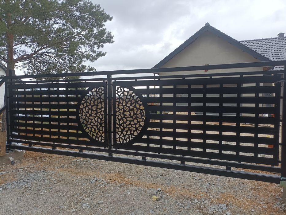 Brama przesuwna 5m wypalana CNC. Brama wjazdowa. Producent